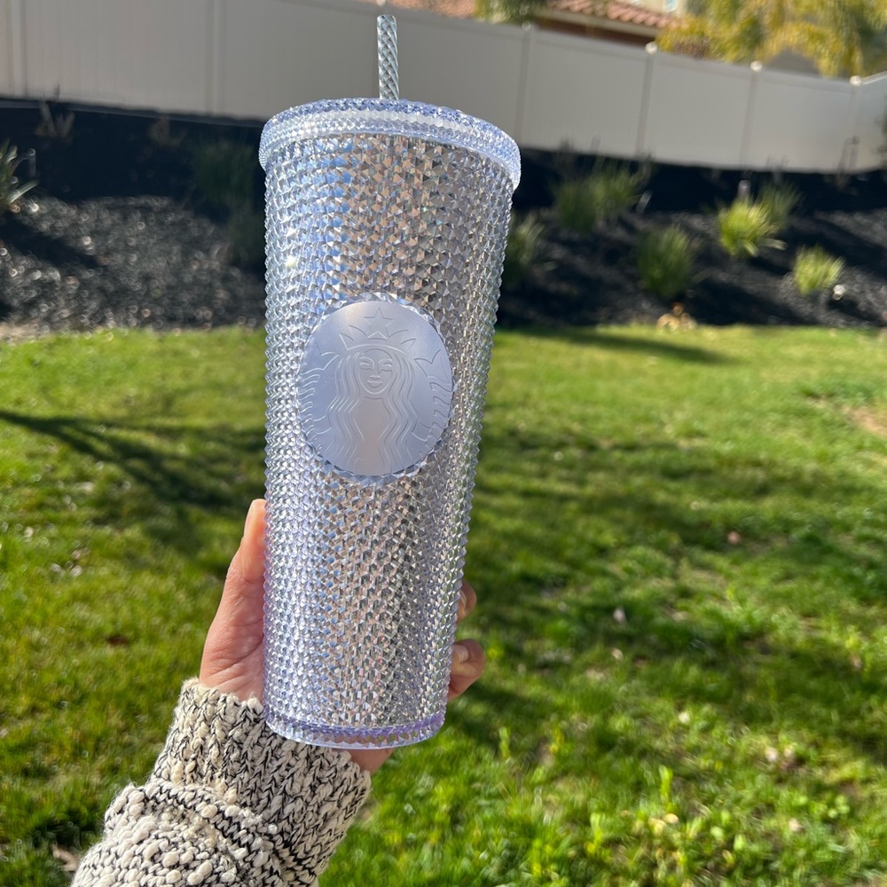 COPY - ❄️ Starbucks Platinum Silver Studded Tumbler 2019 Holiday NEW 24oz